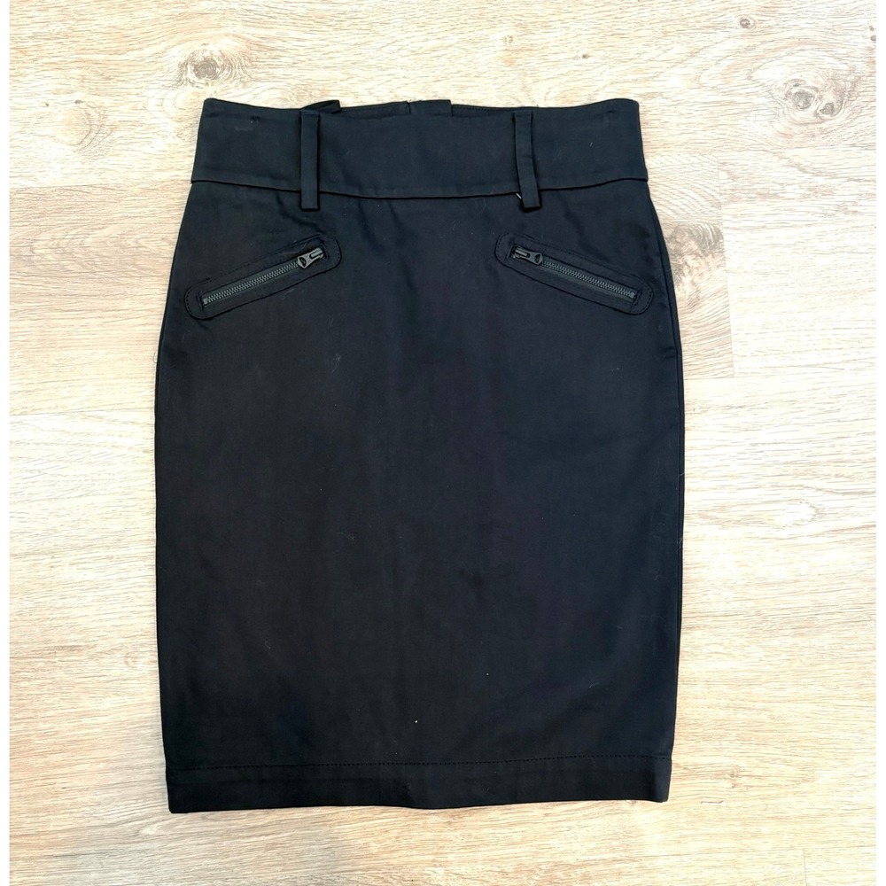 AX Armani Exchange Zipper Pencil Skirt Preppy Career Office Sophisticated Girly